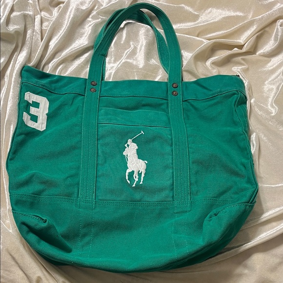 Polo by Ralph Lauren Green Tote Bag - Picture 1 of 12